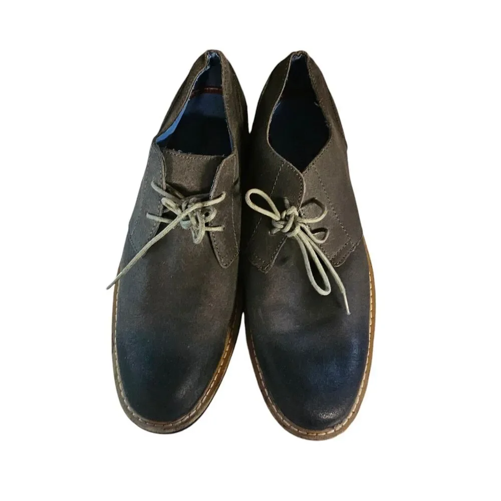 ORIGINAL PENGUIN Shoes Waxy Suede‎ Gray Oxfords Size 9.5